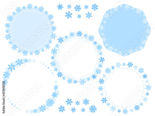 雪の結晶のリングフレームセット