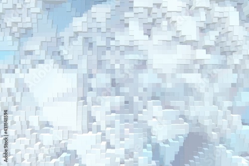 Abstract cube 3d extrude background  wallpaper render.
