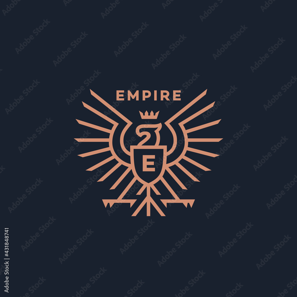 Naklejka premium Eagle heraldic logo