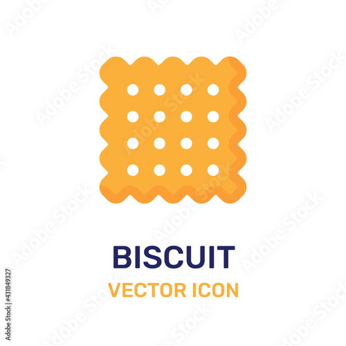 Vector icon of biscuit.