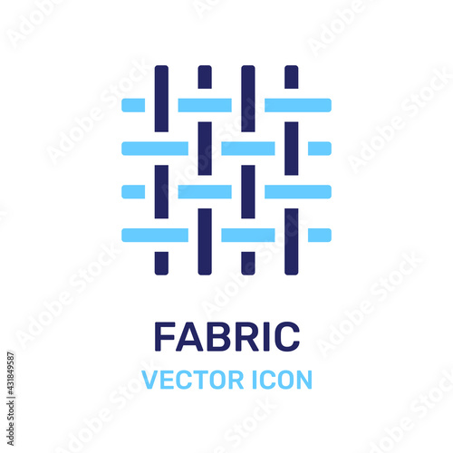 Fabric material and textile icon