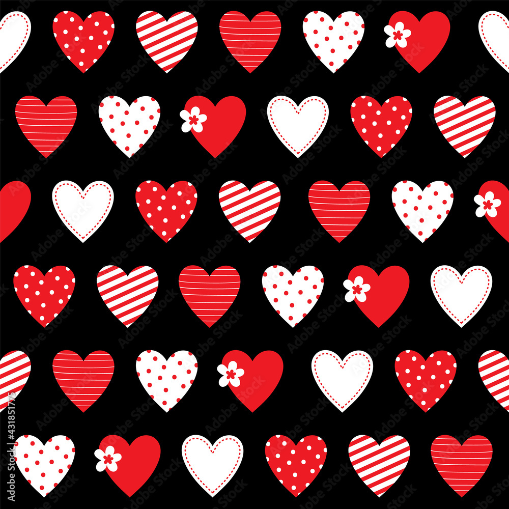 valentine seamless pattern with cute heart design valentine seamless pattern with cute heart design