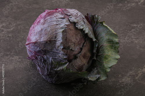 Natural ripe Organic violet cabbage