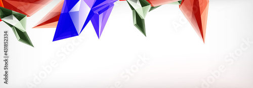 Vector 3d triangles and pyramids abstract background for business or technology presentations, internet posters or web brochure covers