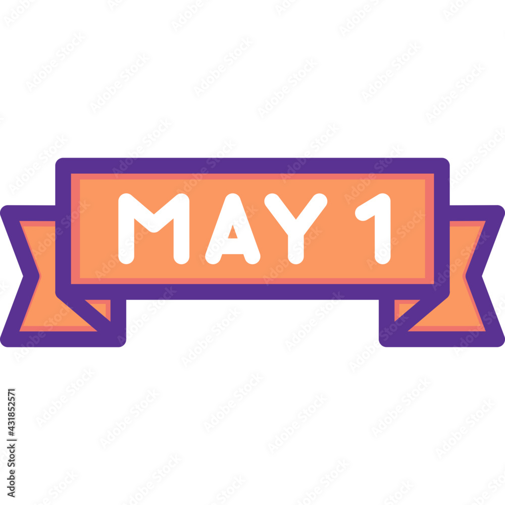 Fototapeta premium may day ribbon