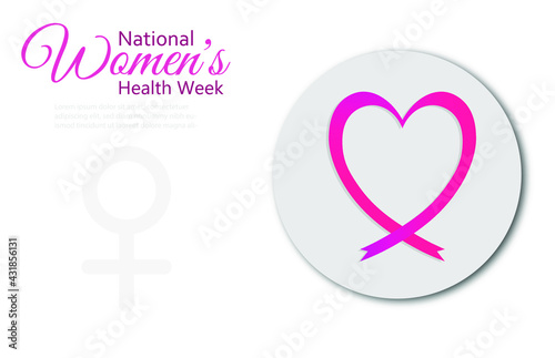 National Women's Health Week ,Vector Illustration.