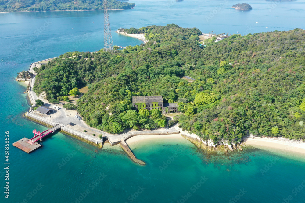 広島県竹原市　大久野島の風景