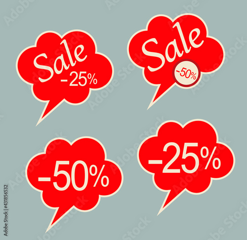 Vector Labels with sale messages