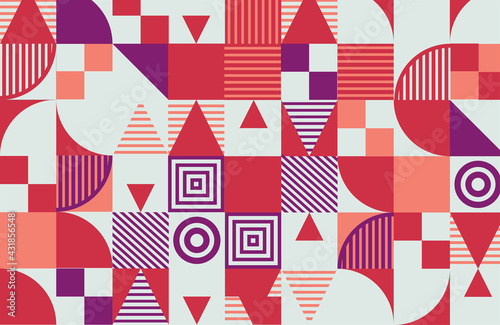 Creative geometric colorful bright background with patterns