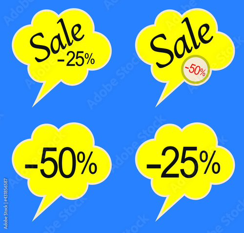 Vector Labels with sale messages