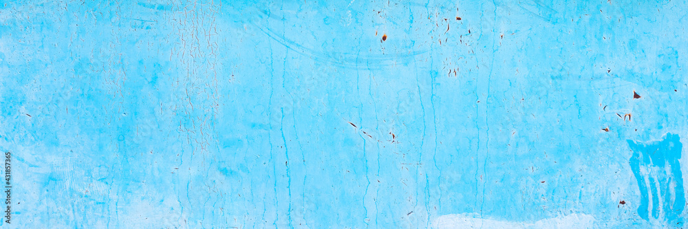 banner. blue old wood texture backgrounds. roughness and cracks.