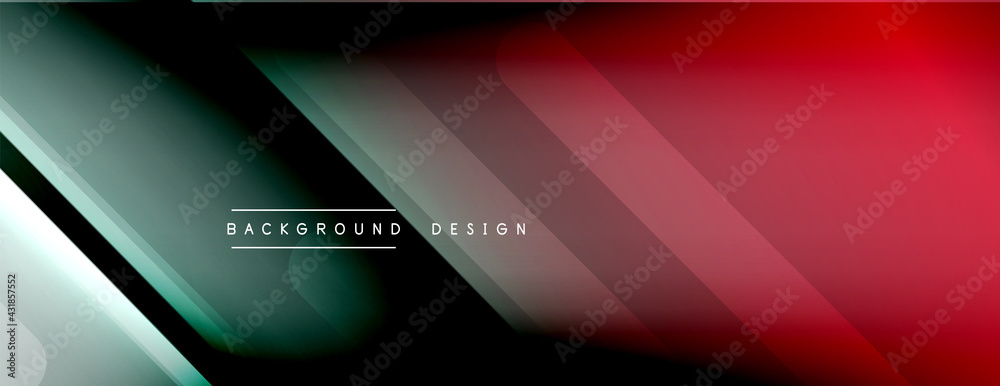 Fototapeta premium Dynamic lines abstract background. 3D shadow effects and fluid gradients. Modern overlapping forms