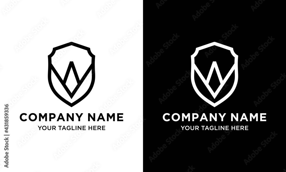 Modern Shield logo design template Modern Shield logo design template