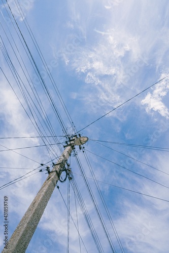 power lines in the sky