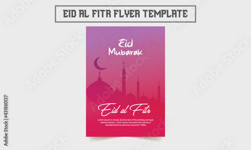 Eid Al Fitr flyer set collection. Eid Al Fitr Background. Business flyer, poster, ad banner. vector illustration EPS 10.