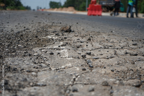 Damaged roads are dangerous for road users.