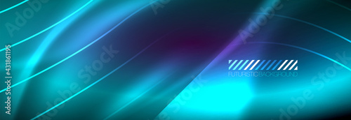 Neon dynamic beams vector abstract wallpaper background. Wallpaper background, design templates for business or technology presentations, internet posters or web brochure covers