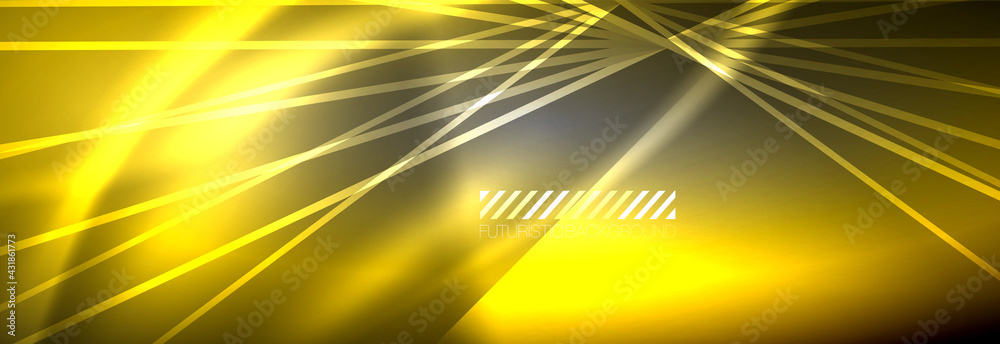 Obraz premium Neon dynamic beams vector abstract wallpaper background. Wallpaper background, design templates for business or technology presentations, internet posters or web brochure covers