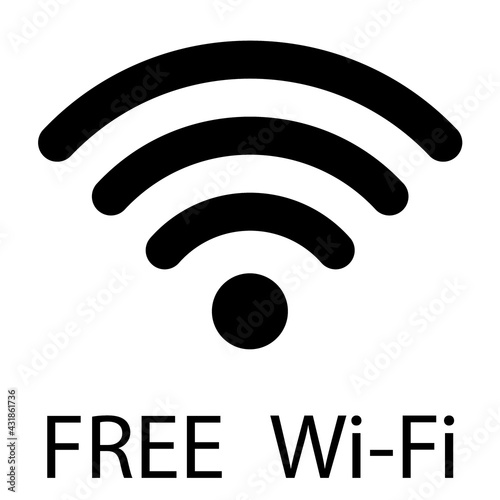 Free wifi sign. Vector. Free Wi-Fi zone