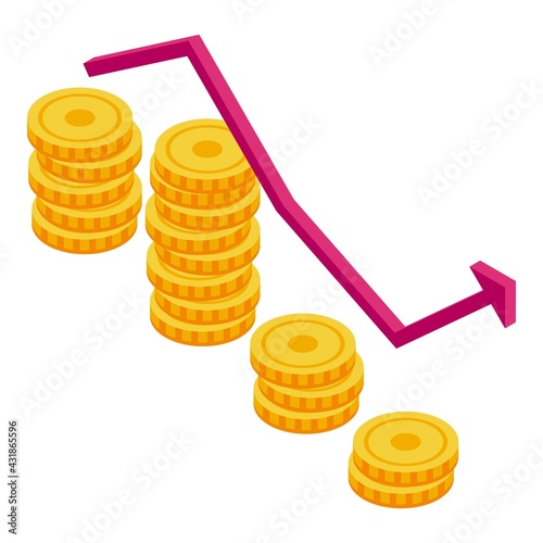 Customers profit icon. Isometric of Customers profit vector icon for web design isolated on white background