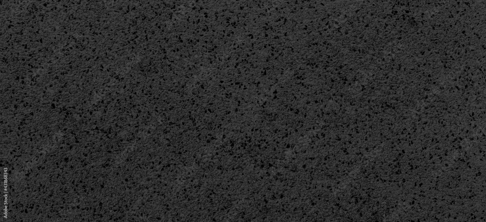 Fototapeta premium Panorama of Black polished sandstone wall texture and seamless background