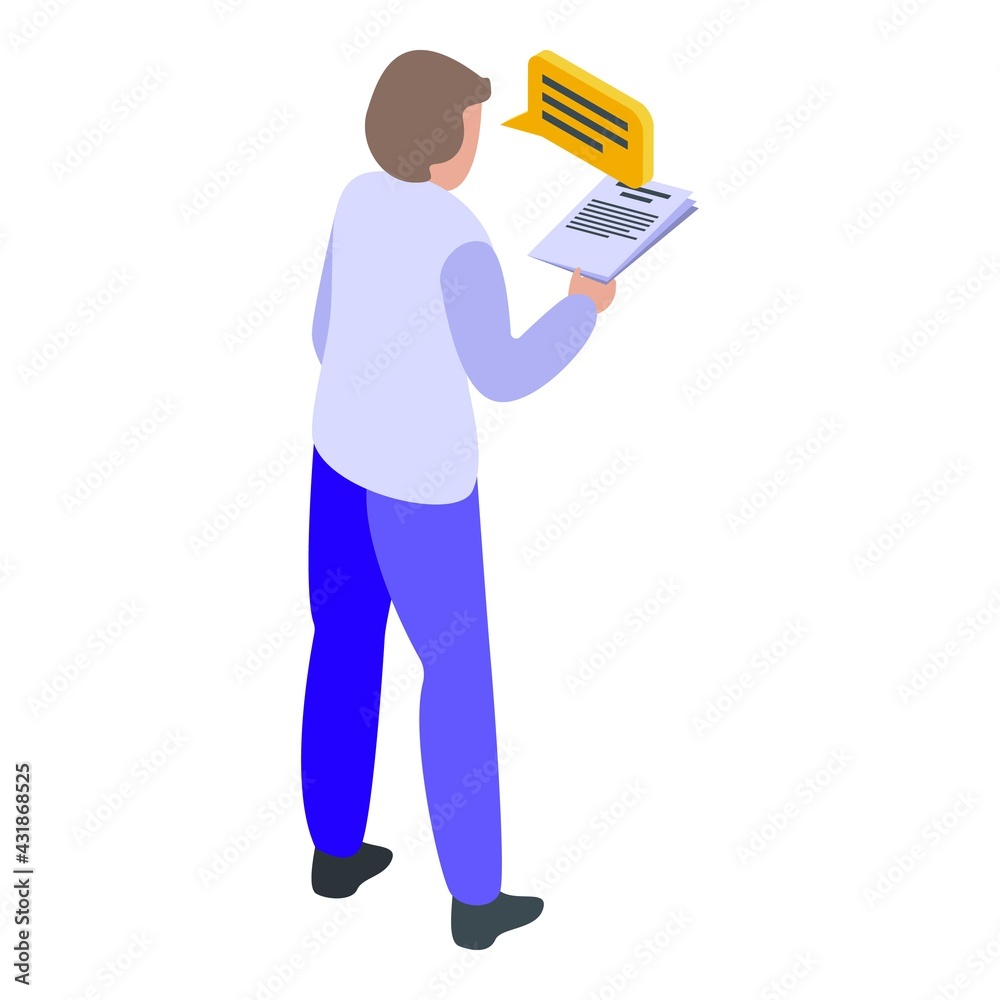 Worker assistant icon. Isometric of Worker assistant vector icon for web design isolated on white background Worker assistant icon. Isometric of Worker assistant vector icon for web design isolated on white background