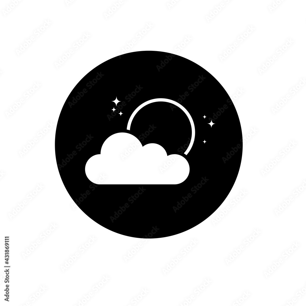 Moon and stars icon isolated. Flat design. Vector Illustration. Night with moon and stars icon in flat style. Night symbol for your web site design, logo. Vector EPS 10. Moon and stars icon isolated. Flat design. Vector Illustration. Night with moon and stars icon in flat style. Night symbol for your web site design, logo. Vector EPS 10.