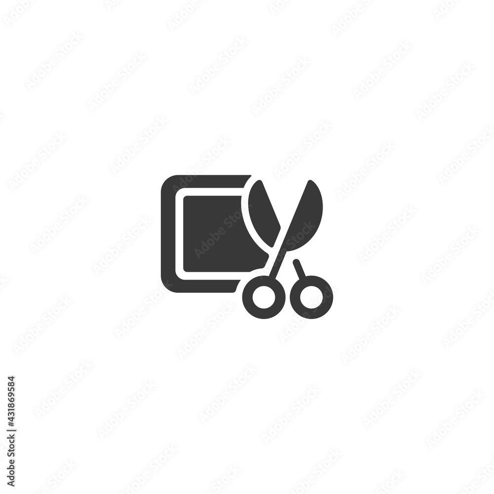 Discount coupon. Cutout ticket and scissors. Isolated icon. Commerce glyph vector illustration Discount coupon. Cutout ticket and scissors. Isolated icon. Commerce glyph vector illustration