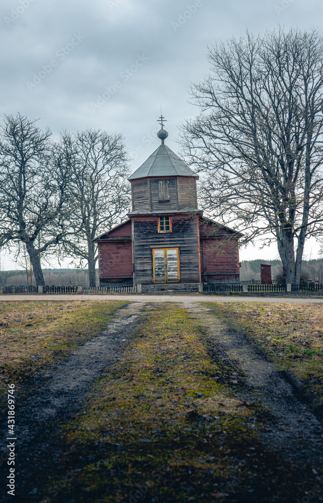 Fototapeta premium old church in the woods