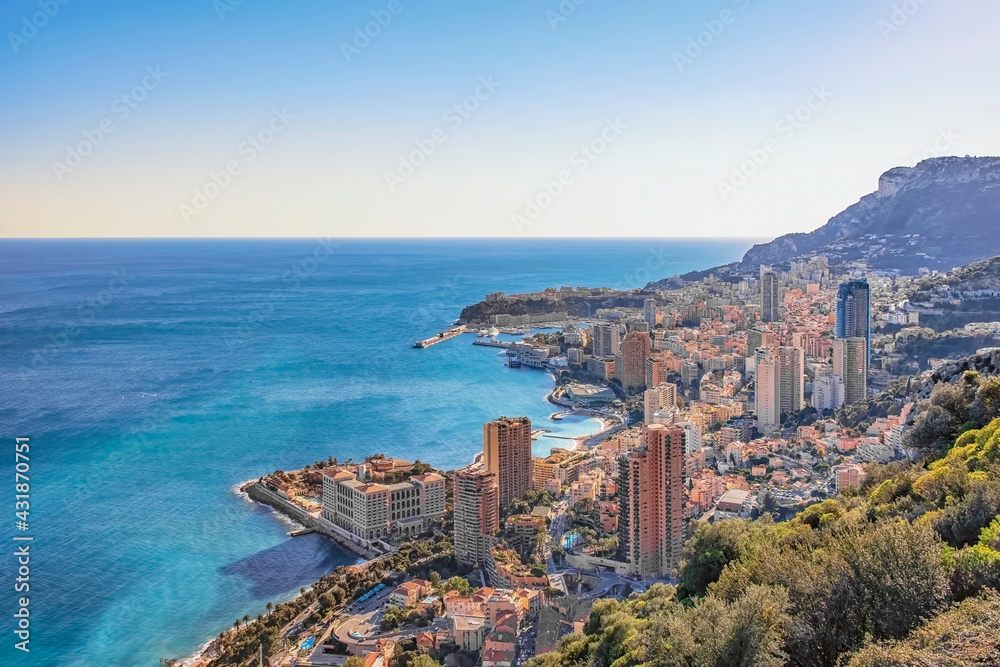 Principality of Monaco on the French Riviera