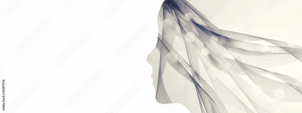 抽象的な人の横顔のイラスト Stock Illustration Adobe Stock