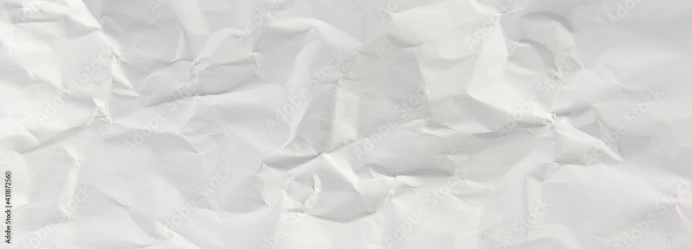 Obraz premium white crumpled paper texture background.