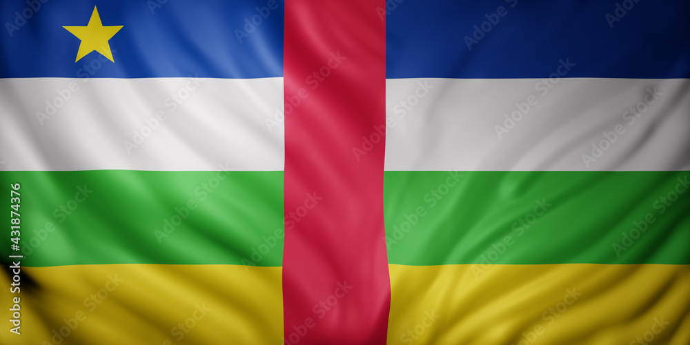 Central African Republic 3d flag Central African Republic 3d flag