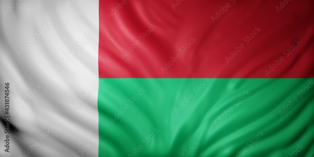  Madagascar 3d flag