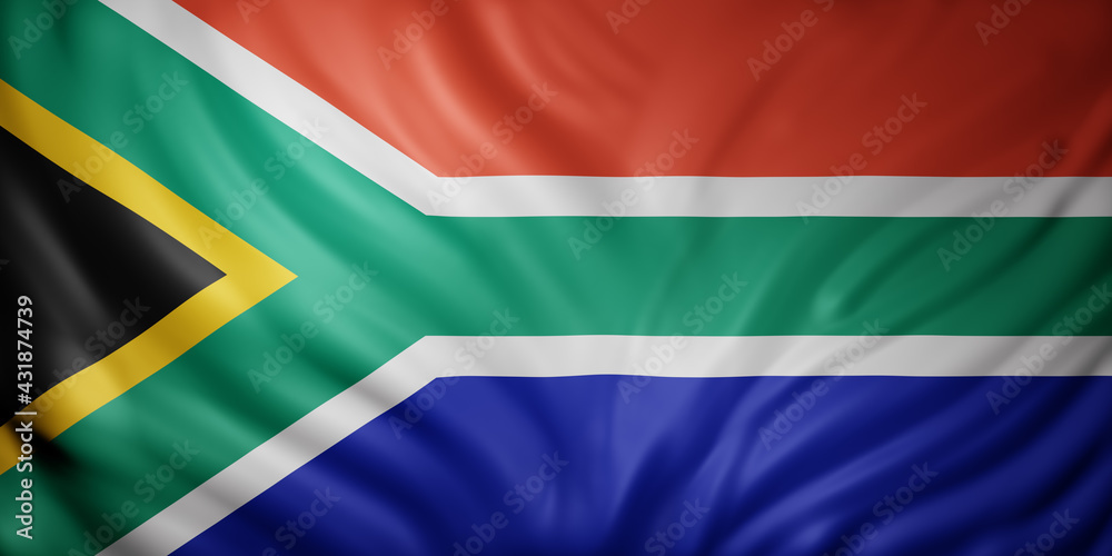 Fototapeta premium South Africa 3d flag