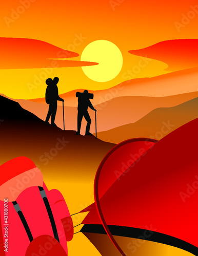 camping et randonnée en montagne