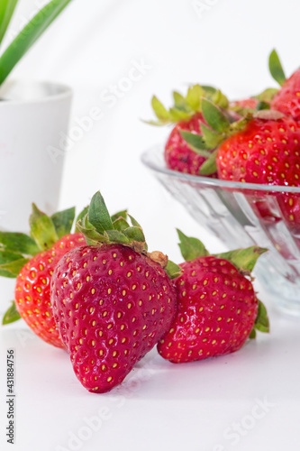 a strawberries isolated on white background