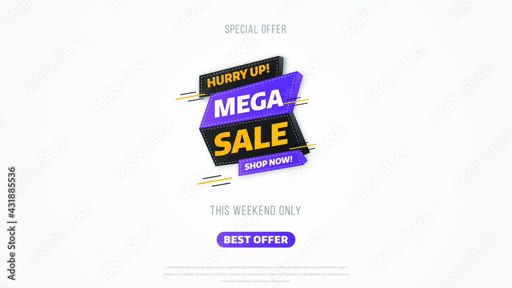 Obraz premium Sale banner template design with geometric background , Big sale special offer up to 80% off. Super Sale, end of season special offer banner. vector illustration.