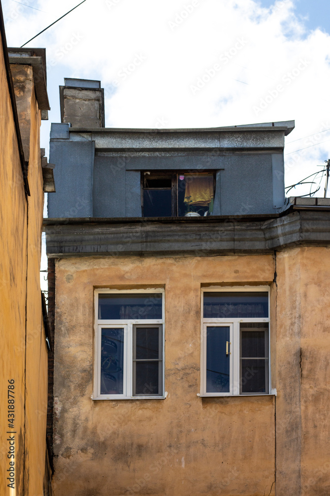 old house with windows