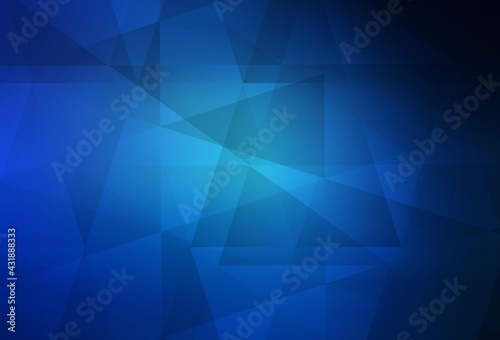 Dark BLUE vector low poly layout.