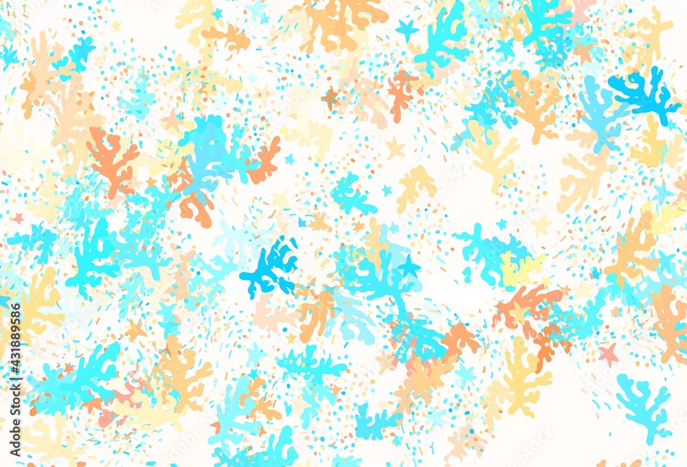 Light Blue, Yellow vector texture with abstract forms.