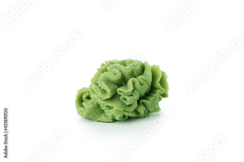 Tasty green wasabi isolated on white background