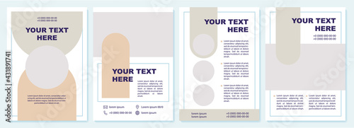 Marketing strategy brochure template. Flyer, booklet, leaflet print, cover design with copy space. Your text here. Vector layouts for magazines, annual reports, advertising posters