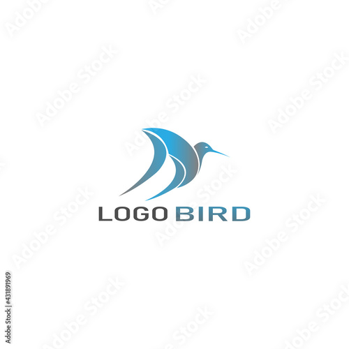 blue dove logo icon for travel company