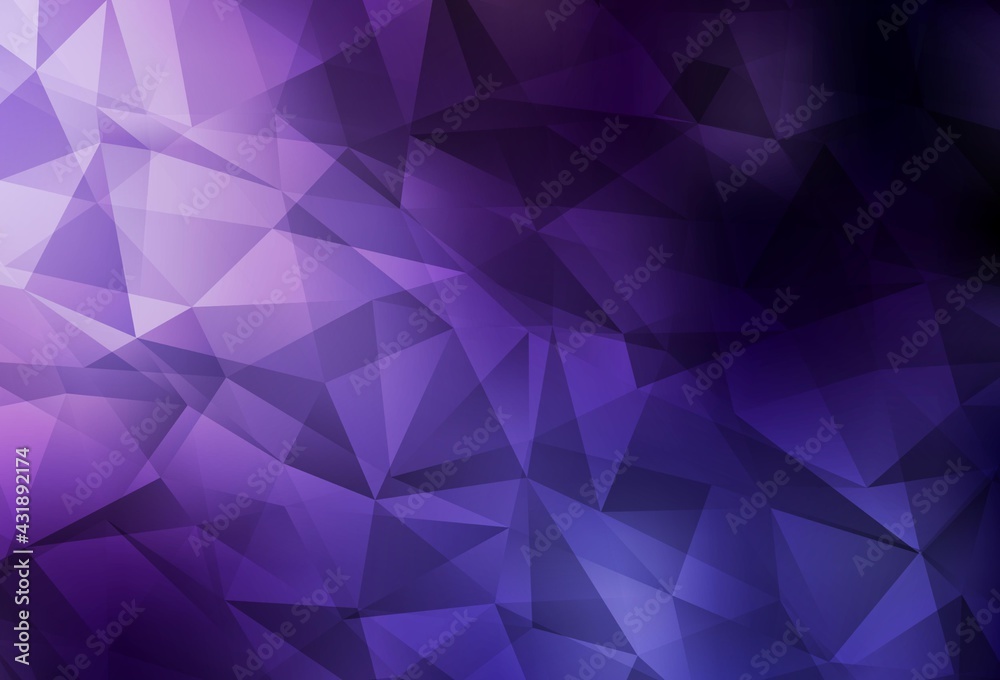 Dark Purple vector triangle mosaic template. Dark Purple vector triangle mosaic template.
