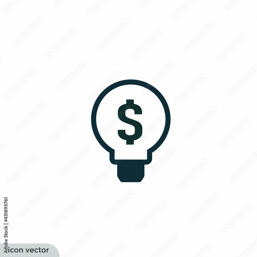 bulb money idea icon vector illustration simple design element bulb money idea icon vector illustration simple design element