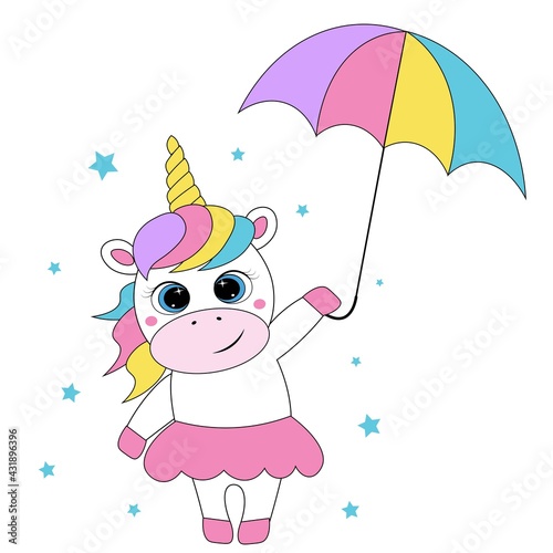  cute colorful unicorn vector illustration