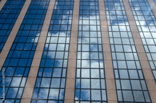 Reflections In The Windows Of The Amstelgebouw Building At Amsterdam The Netherlands 2-7-2020