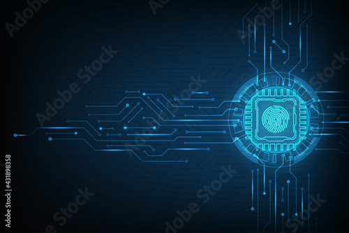 Vector futuristic microchip CPU hign preformance concept. Technology abstract background.