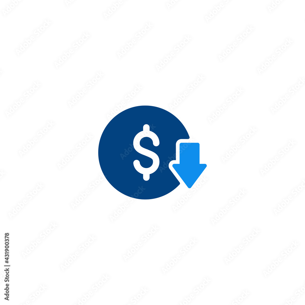 Cost Reduction icon vector for computer, web and mobile apps Cost Reduction icon vector for computer, web and mobile apps